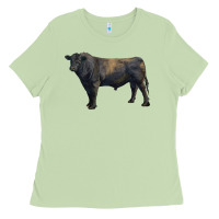 Matcha black angus bull Ladies Tee - RanaPortraitStore