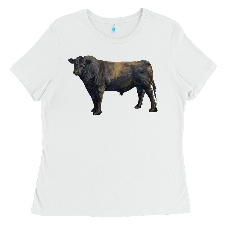 Black Angus Bull Ladies Tee by RanaPortraitStore | Teevron