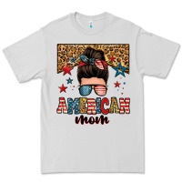 Dove Grey american mom junkie messy bun Premium Tee - Zillion Design Studio