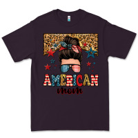 Plum american mom junkie messy bun Premium Tee - Zillion Design Studio