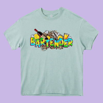 Bartender Heavy Core Tee Designed By Zillion Design Studio