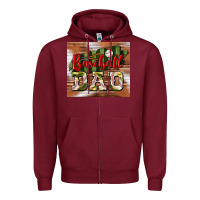 Burgundy Baseball Dad Tumbler Zipper Hoodie - BundleAndBundleShop