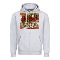 Heather Grey Baseball Dad Tumbler Zipper Hoodie - BundleAndBundleShop