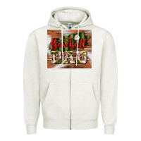 Oatmeal Heather Baseball Dad Tumbler Zipper Hoodie - BundleAndBundleShop