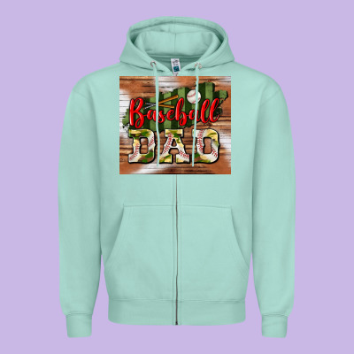 Baseball Dad Tumbler Zipper Hoodie Designed By Bundleandbundleshop