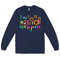 Navy i'm not for everyone Long Sleeve Tee - JahusDesignShop