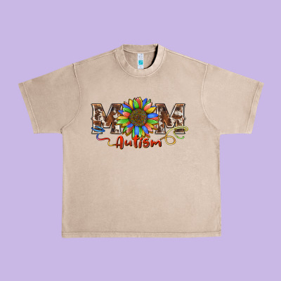 Autism Mom Urban Heavy Tee Designed By Barkaloodesign