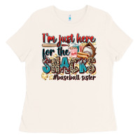 Bone i'm just here for the snacks #baseball sister Ladies Tee - Zillion Design Studio