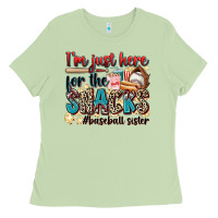 Matcha i'm just here for the snacks #baseball sister Ladies Tee - Zillion Design Studio