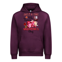 Mauve Wine just a girl who loves valentine's day Urban Hoodie - OliviaCreatesArt