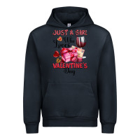 Navy just a girl who loves valentine's day Urban Hoodie - OliviaCreatesArt
