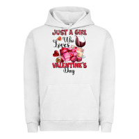 Pigment Lunar Rock just a girl who loves valentine's day Urban Hoodie - OliviaCreatesArt