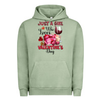 Pigment Oil Green just a girl who loves valentine's day Urban Hoodie - OliviaCreatesArt