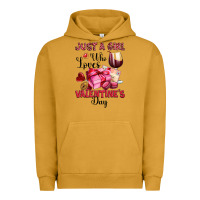 Pigment Peanut Butter just a girl who loves valentine's day Urban Hoodie - OliviaCreatesArt