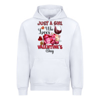 White just a girl who loves valentine's day Urban Hoodie - OliviaCreatesArt