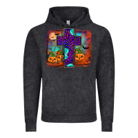 Vintage Black halloween cross Vintage Hoodie - JahusDesignShop