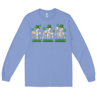 Colony Blue drink drank drunk st. patricks day skeletons Long Sleeve Tee - MaliasSmallBusiness