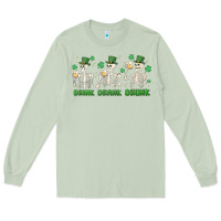 Matcha drink drank drunk st. patricks day skeletons Long Sleeve Tee - MaliasSmallBusiness