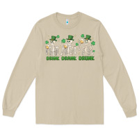 Mushroom drink drank drunk st. patricks day skeletons Long Sleeve Tee - MaliasSmallBusiness