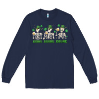 Navy drink drank drunk st. patricks day skeletons Long Sleeve Tee - MaliasSmallBusiness