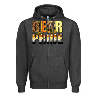 Charcoal Heather Western Bear Pride LGBTQ+ Zipper Hoodie - BundleAndBundleShop