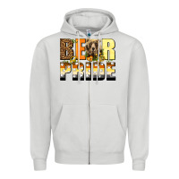 Dove Grey Western Bear Pride LGBTQ+ Zipper Hoodie - BundleAndBundleShop