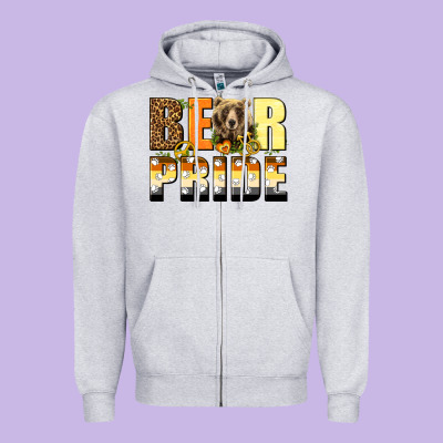 Western Bear Pride Lgbtq+ Zipper Hoodie Designed By Bundleandbundleshop