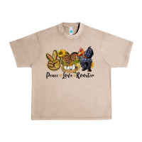 French Oak peace love rooster Urban Heavy Tee - LillyAllenDesigns