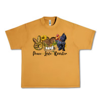 Peanut Butter peace love rooster Urban Heavy Tee - LillyAllenDesigns