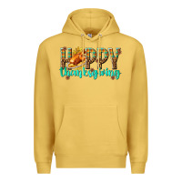 Antique Gold Happy Thanksgiving with Turkey Premium Hoodie - texasbilliewilder