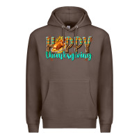 Coffee Happy Thanksgiving with Turkey Premium Hoodie - texasbilliewilder