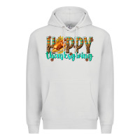 Dove Grey Happy Thanksgiving with Turkey Premium Hoodie - texasbilliewilder