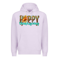 Lilac Happy Thanksgiving with Turkey Premium Hoodie - texasbilliewilder