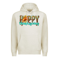 Oatmeal Heather Happy Thanksgiving with Turkey Premium Hoodie - texasbilliewilder