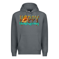 Rock Happy Thanksgiving with Turkey Premium Hoodie - texasbilliewilder