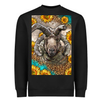 Black Western Navajo Churro Sheep Heavyweight Sweatshirt - LillyAllenDesigns