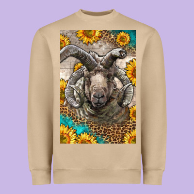 Western Navajo Churro Sheep Heavyweight Sweatshirt Designed By Lillyallendesigns