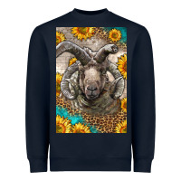 Navy Western Navajo Churro Sheep Heavyweight Sweatshirt - LillyAllenDesigns