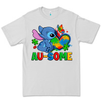 Dove Grey ausome stitch autism Premium Tee - Zillion Design Studio