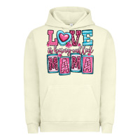 Pigment Pistachio love is being called mama Urban Hoodie - OliviaCreatesArt