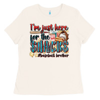 Bone i'm just here for the snacks #baseball brother Ladies Tee - Zillion Design Studio