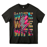 Asphalt race wife wife wife lightningbolt Heavy Core Tee - Zillion Design Studio