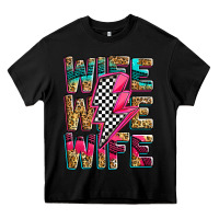 Black race wife wife wife lightningbolt Heavy Core Tee - Zillion Design Studio