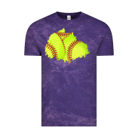 Cloud Purple softball patch Vintage Tee - AdoDesignShop