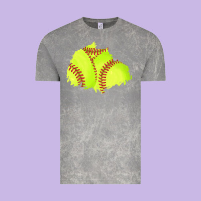 Softball Patch Vintage Tee Designed By Adodesignshop
