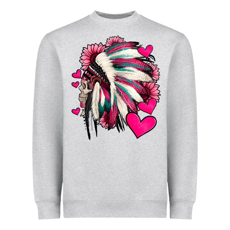 Indian Headdress With Hearts Valentine's Day Heavyweight Sweatshirt by Jasminsmagicworld | Teevron