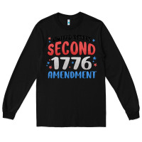 Black united states second 1776 amendment Long Sleeve Tee - MaliasSmallBusiness