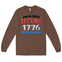 Chestnut united states second 1776 amendment Long Sleeve Tee - MaliasSmallBusiness
