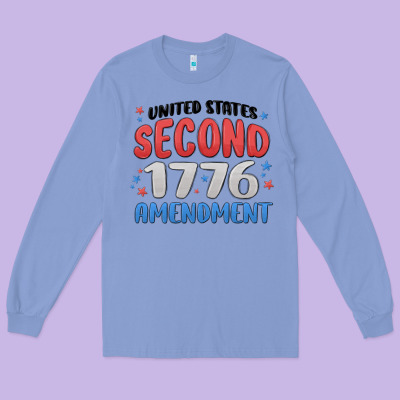 United States Second 1776 Amendment Long Sleeve Tee Designed By Maliassmallbusiness