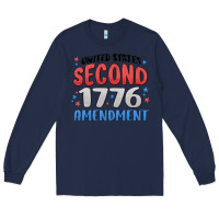 Navy united states second 1776 amendment Long Sleeve Tee - MaliasSmallBusiness